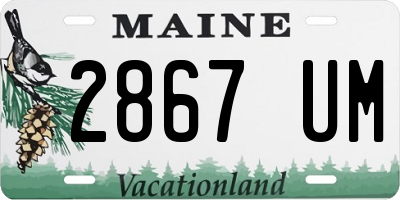 ME license plate 2867UM