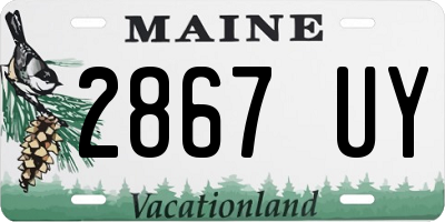 ME license plate 2867UY