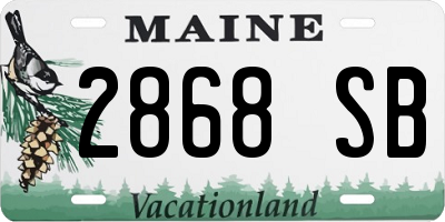 ME license plate 2868SB