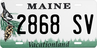 ME license plate 2868SV