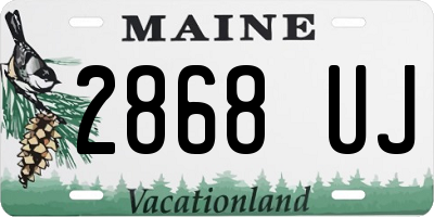ME license plate 2868UJ