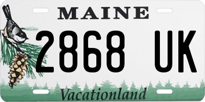 ME license plate 2868UK