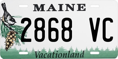 ME license plate 2868VC