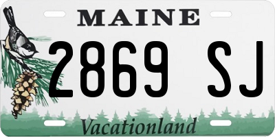 ME license plate 2869SJ