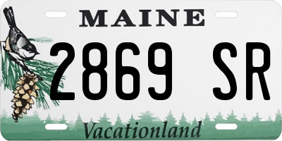 ME license plate 2869SR