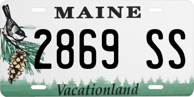 ME license plate 2869SS