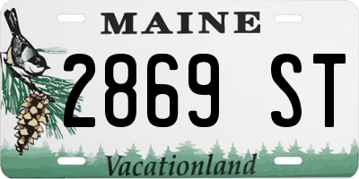 ME license plate 2869ST