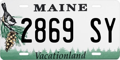 ME license plate 2869SY