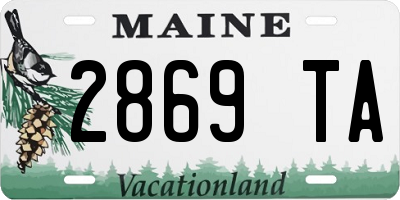 ME license plate 2869TA