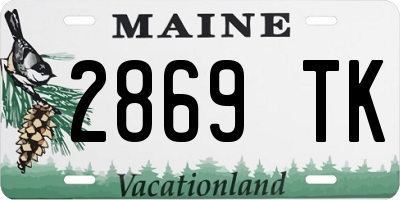 ME license plate 2869TK