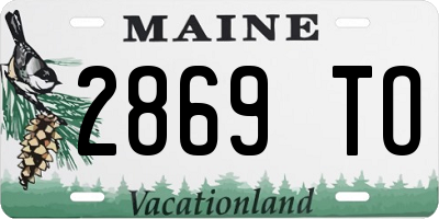 ME license plate 2869TO