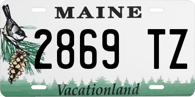 ME license plate 2869TZ