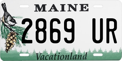 ME license plate 2869UR