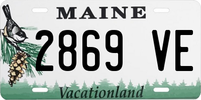 ME license plate 2869VE