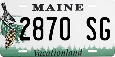 ME license plate 2870SG