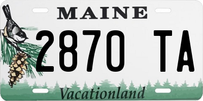 ME license plate 2870TA