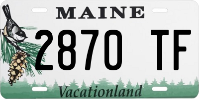 ME license plate 2870TF
