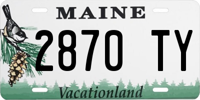 ME license plate 2870TY