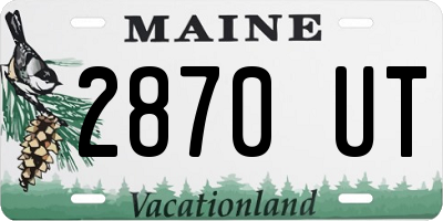 ME license plate 2870UT