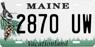 ME license plate 2870UW