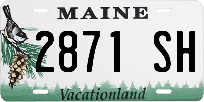 ME license plate 2871SH