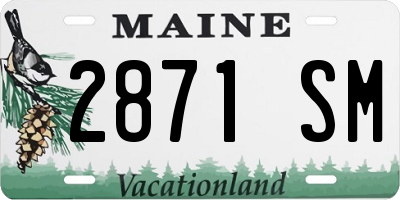 ME license plate 2871SM