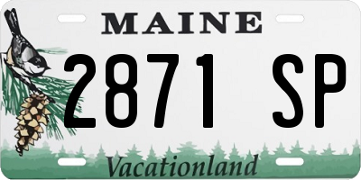 ME license plate 2871SP