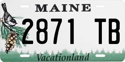 ME license plate 2871TB