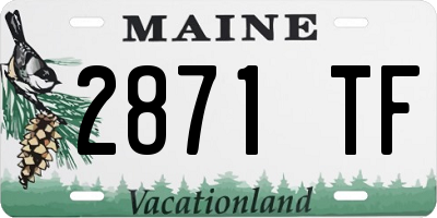 ME license plate 2871TF