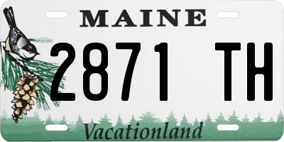 ME license plate 2871TH