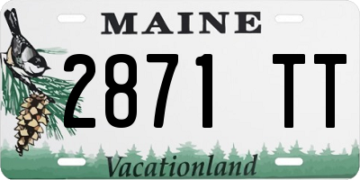 ME license plate 2871TT
