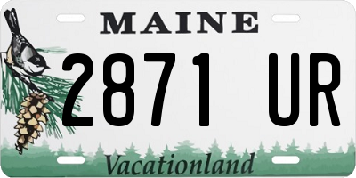 ME license plate 2871UR