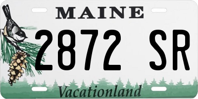ME license plate 2872SR