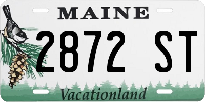 ME license plate 2872ST