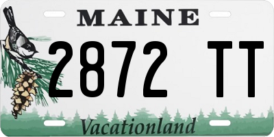 ME license plate 2872TT