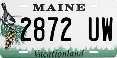 ME license plate 2872UW