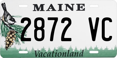 ME license plate 2872VC