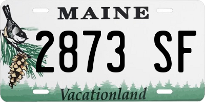ME license plate 2873SF