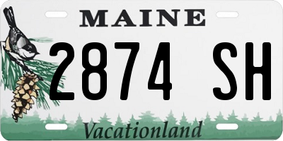 ME license plate 2874SH