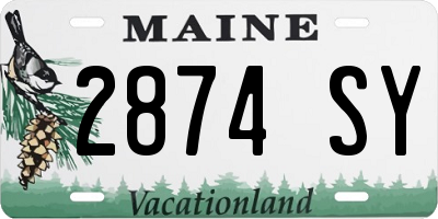 ME license plate 2874SY