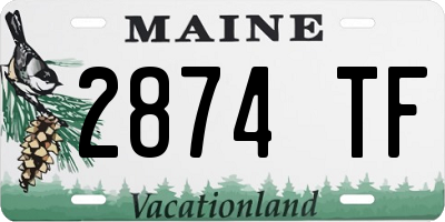 ME license plate 2874TF
