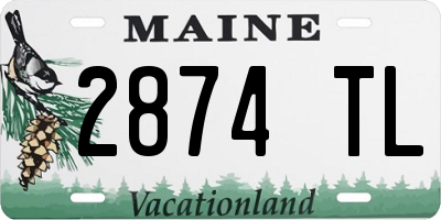 ME license plate 2874TL