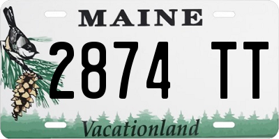 ME license plate 2874TT