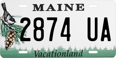 ME license plate 2874UA