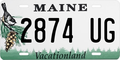 ME license plate 2874UG