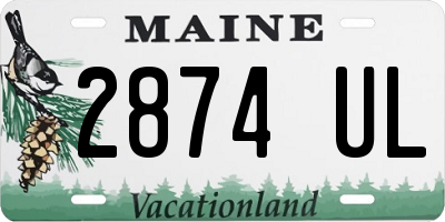 ME license plate 2874UL