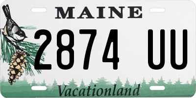 ME license plate 2874UU