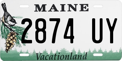 ME license plate 2874UY