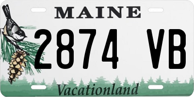 ME license plate 2874VB