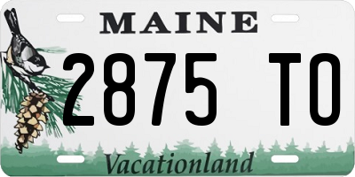 ME license plate 2875TO
